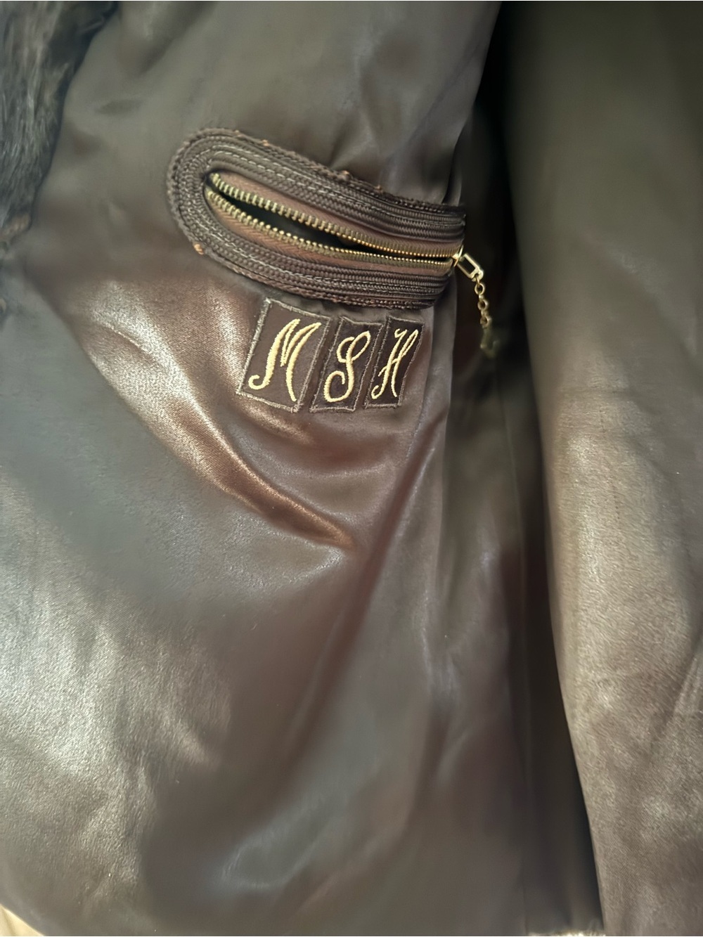 Vintage 1950s Edmonton Furriers Genuine Mink Fur Jacket Brown Stroller Coat L/XL - Picture 6 of 8